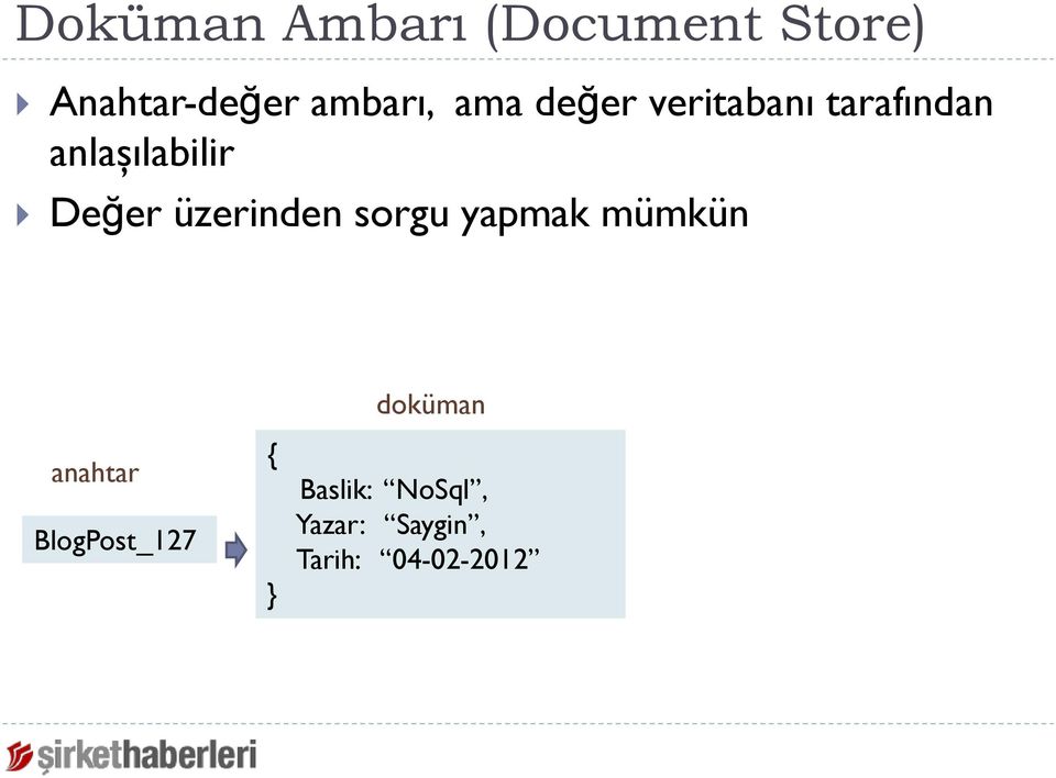 üzerinden sorgu yapmak mümkün doküman anahtar