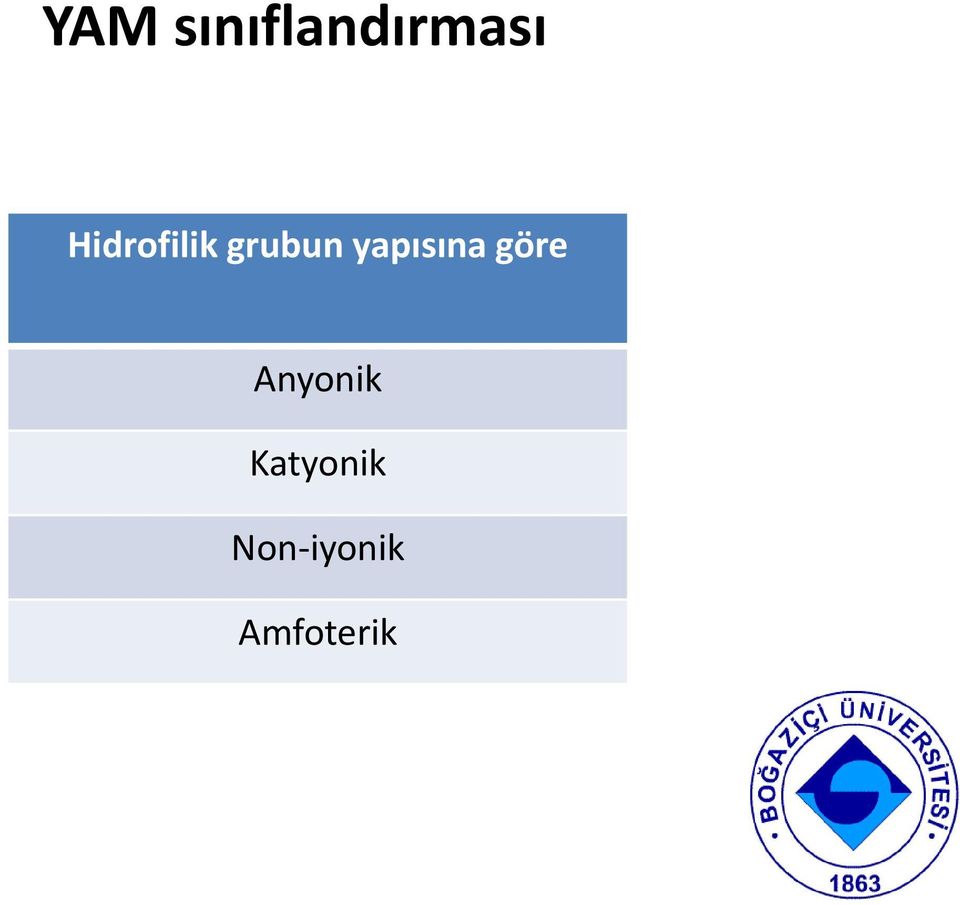 yapısına göre Anyonik