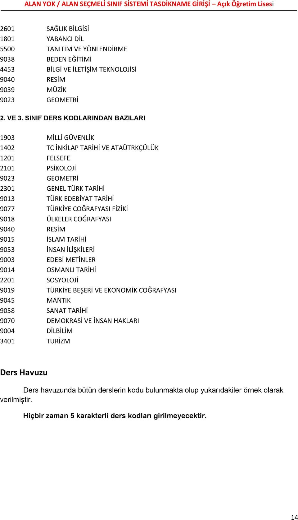 COĞRAFYASI FİZİKİ 9018 ÜLKELER COĞRAFYASI 9040 RESİM 9015 İSLAM TARİHİ 9053 İNSAN İLİŞKİLERİ 9003 EDEBİ METİNLER 9014 OSMANLI TARİHİ 2201 SOSYOLOJİ 9019 TÜRKİYE BEŞERİ VE EKONOMİK COĞRAFYASI 9045