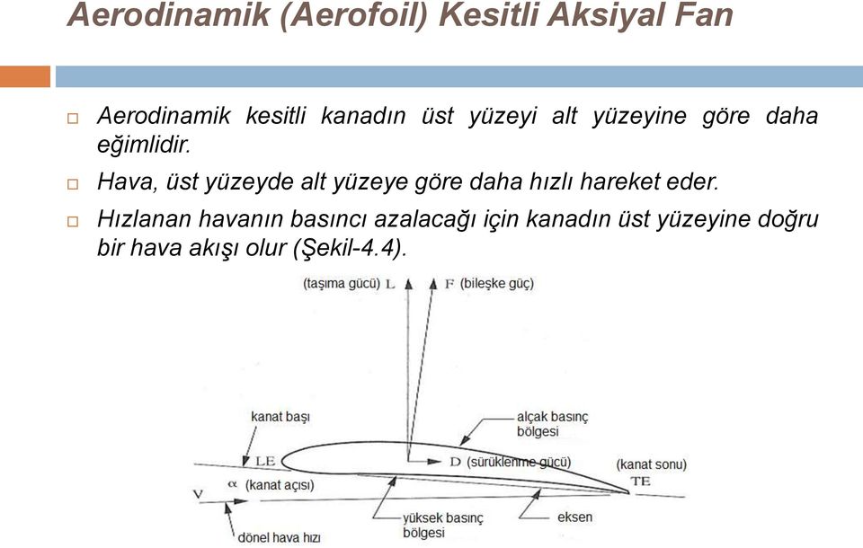 Hava, üst yüzeyde alt yüzeye göre daha hızlı hareket eder.