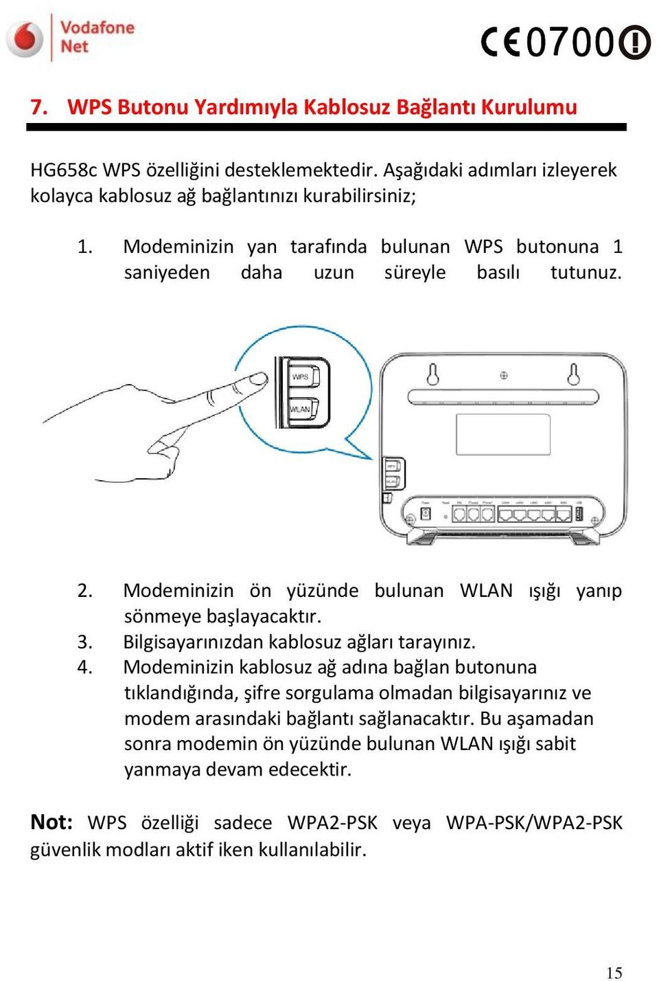 Bilgisayarınızdan kablosuz ağları tarayınız. 4.