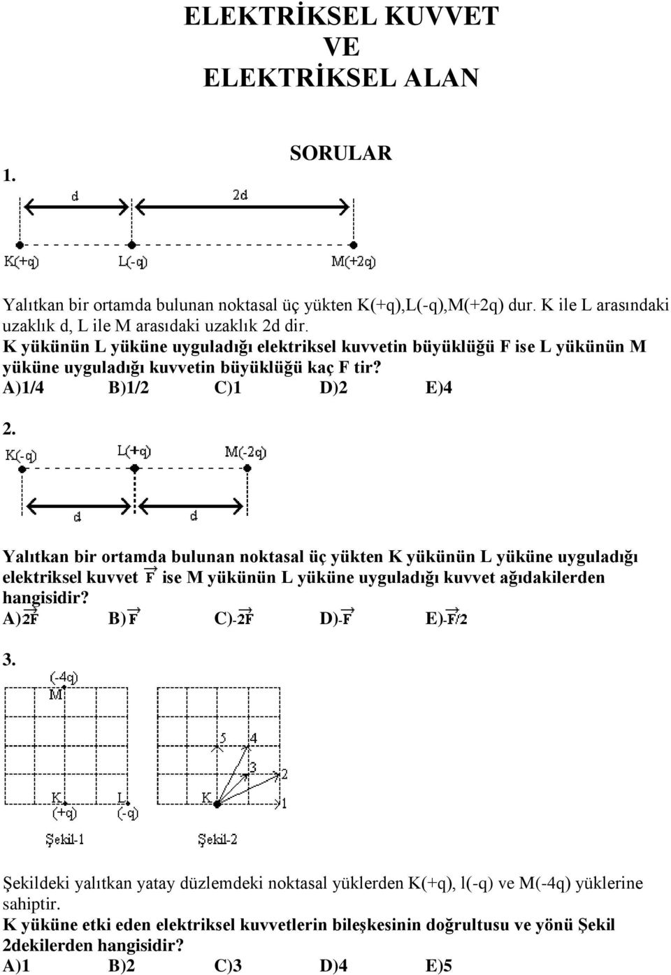 ELEKTRİKSEL KUVVET VE ELEKTRİKSEL ALAN - PDF Ücretsiz indirin