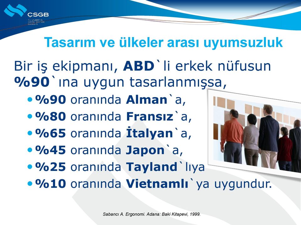 %65 oranında İtalyan`a, %45 oranında Japon`a, %25 oranında Tayland`lıya %10