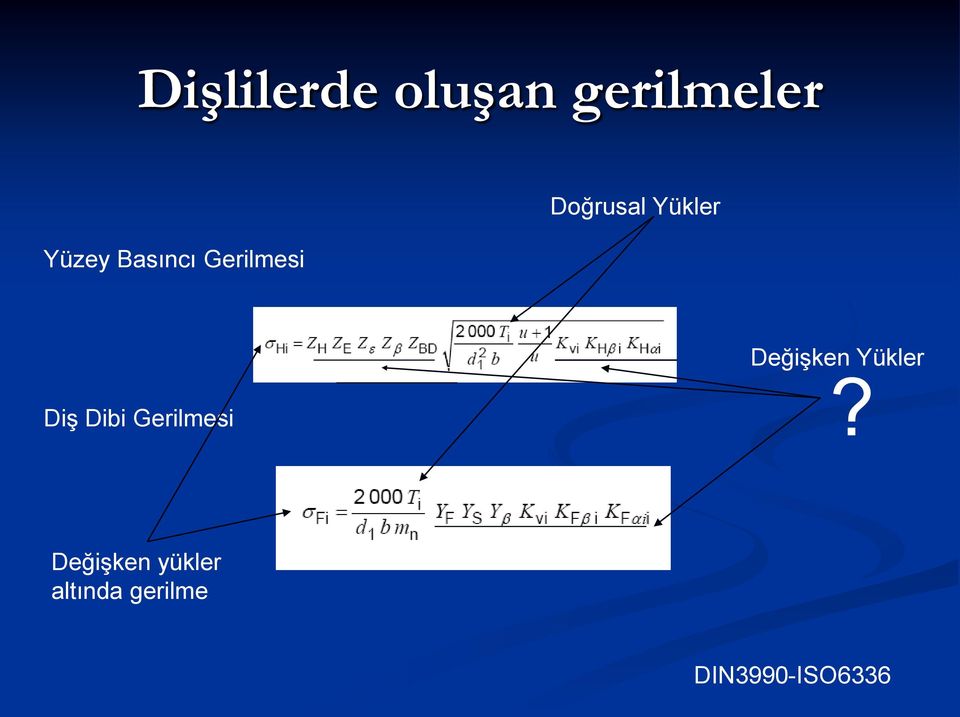 Dibi Gerilmesi Değişken Yükler?