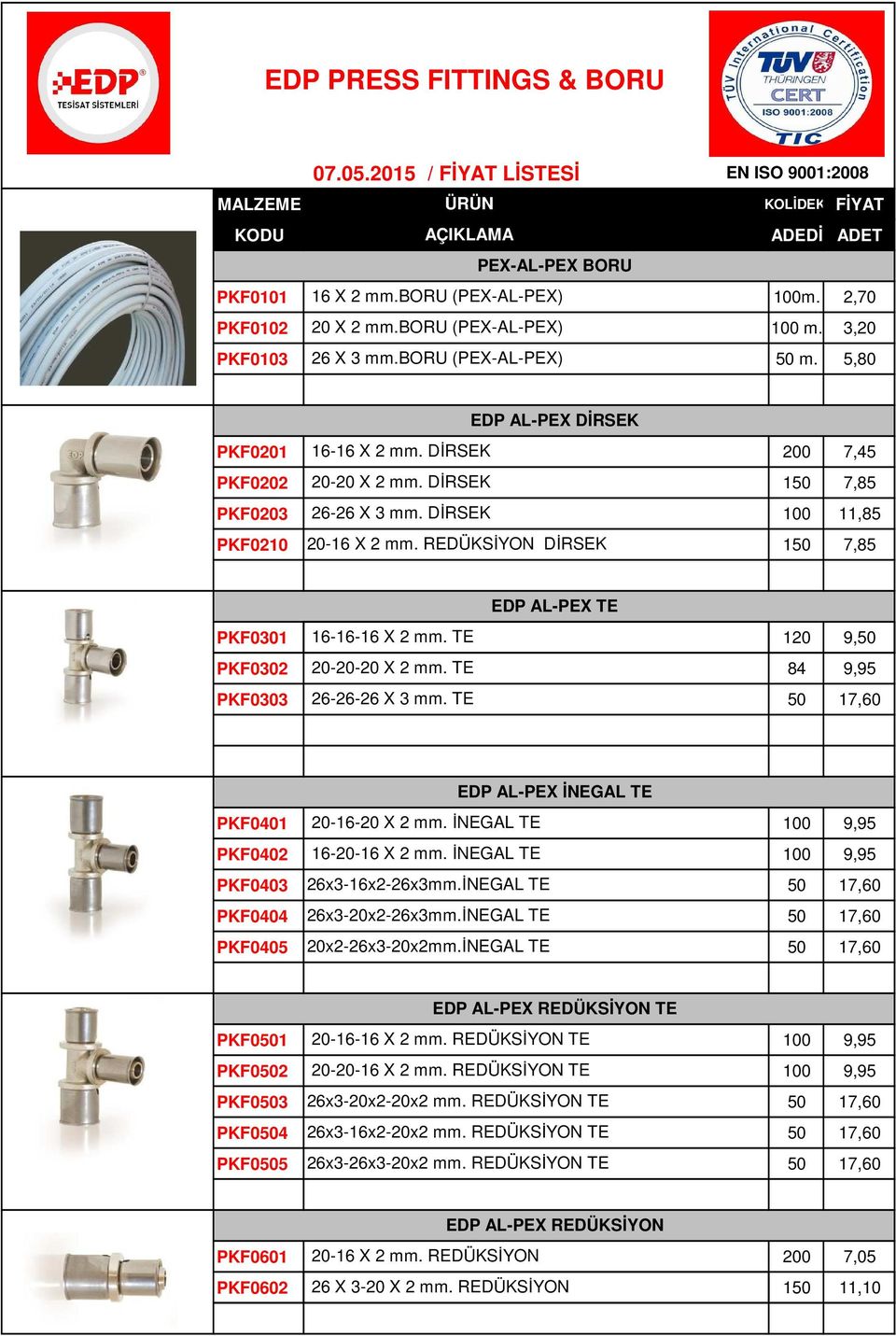 EDP PRESS FITTINGS & BORU - PDF Ücretsiz indirin