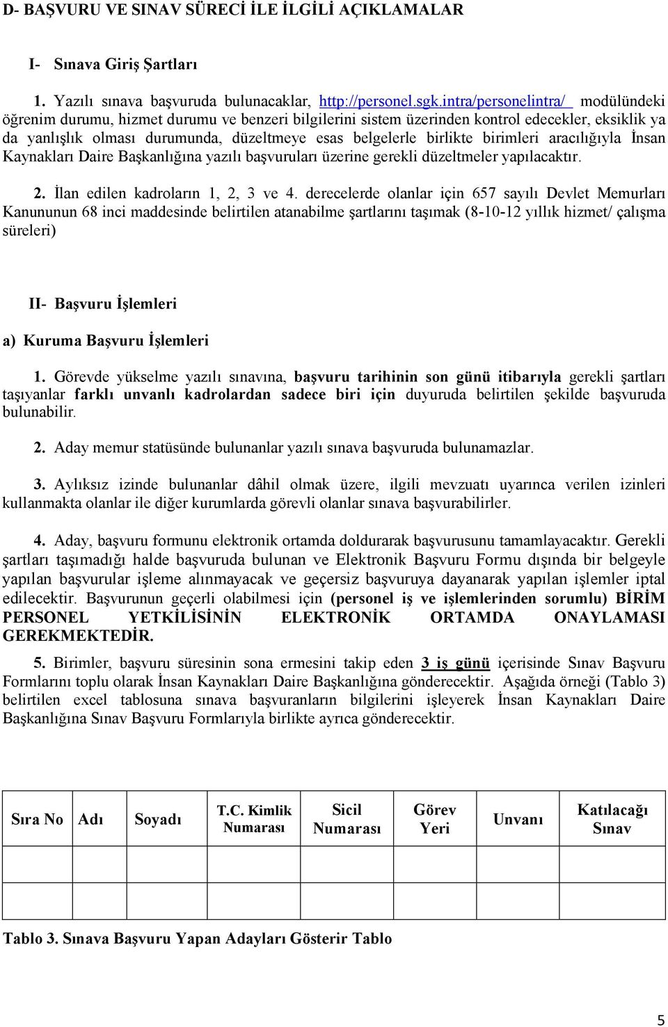 birlikte birimleri aracılığıyla İnsan Kaynakları Daire Başkanlığına yazılı başvuruları üzerine gerekli düzeltmeler yapılacaktır. 2. İlan edilen kadroların 1, 2, 3 ve 4.