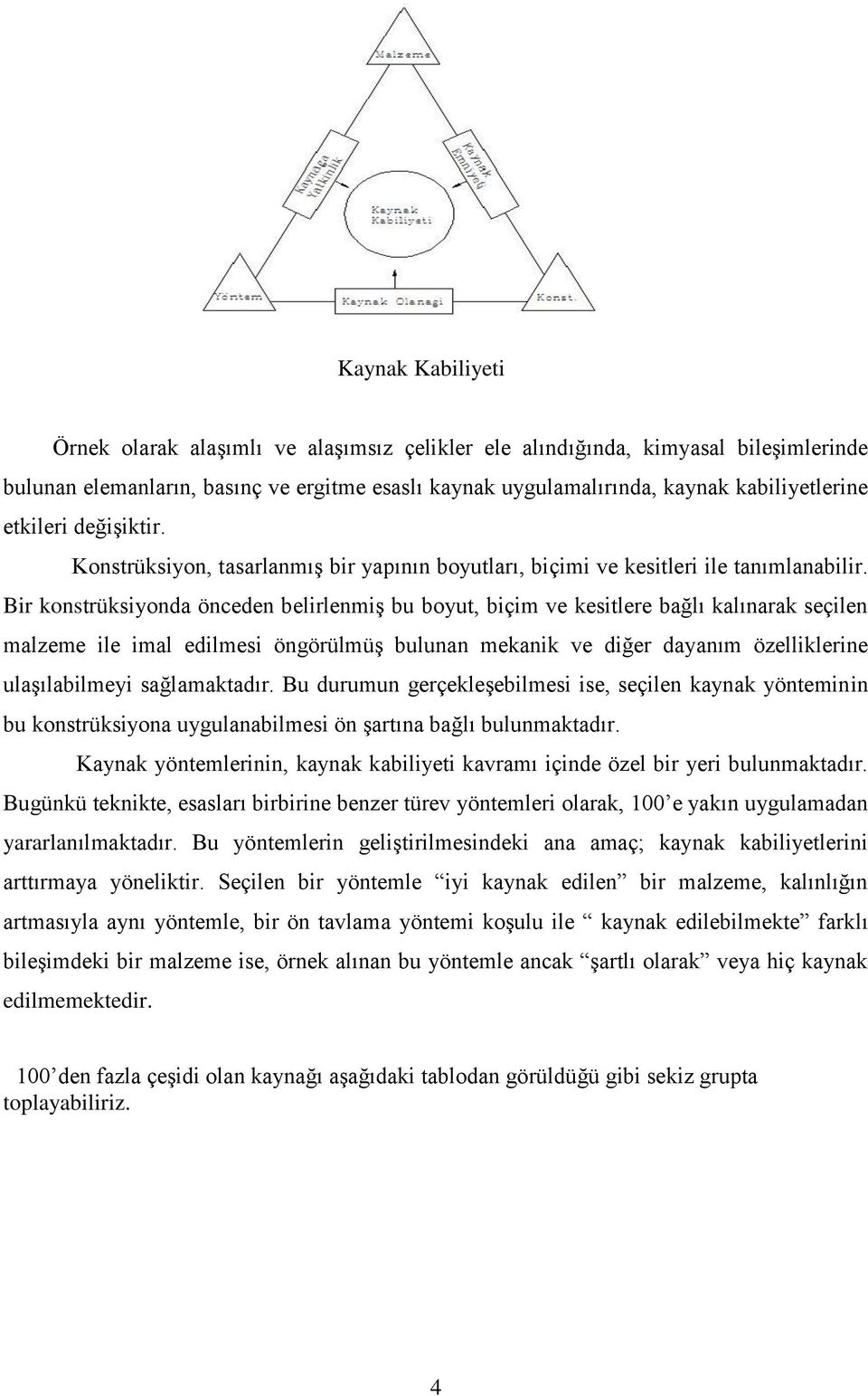 Bir konstrüksiyonda önceden belirlenmiş bu boyut, biçim ve kesitlere bağlı kalınarak seçilen malzeme ile imal edilmesi öngörülmüş bulunan mekanik ve diğer dayanım özelliklerine ulaşılabilmeyi