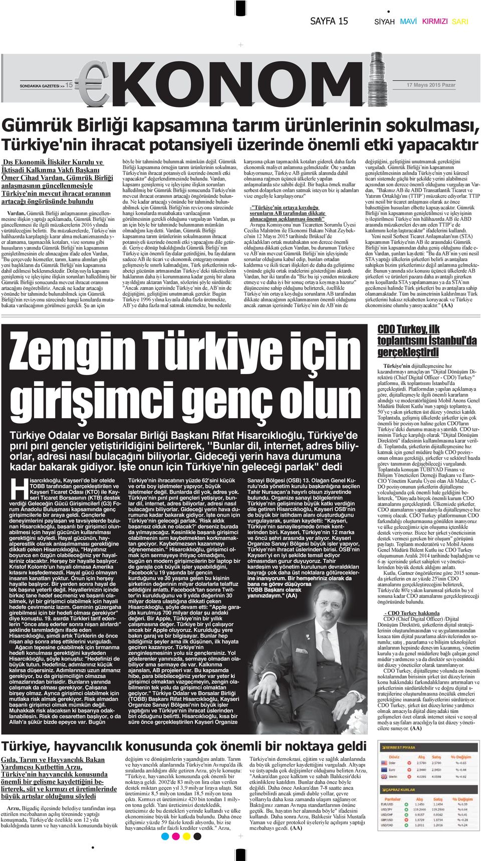 İşte onun için Türkiye'nin geleceği parlak" dedi Hisarcıklıoğlu, Kayseri'de bir otelde TOBB tarafından gerçekleştirilen ve Kayseri Ticaret Odası (KTO) ile Kayseri Ticaret Borsasının (KTB) destek