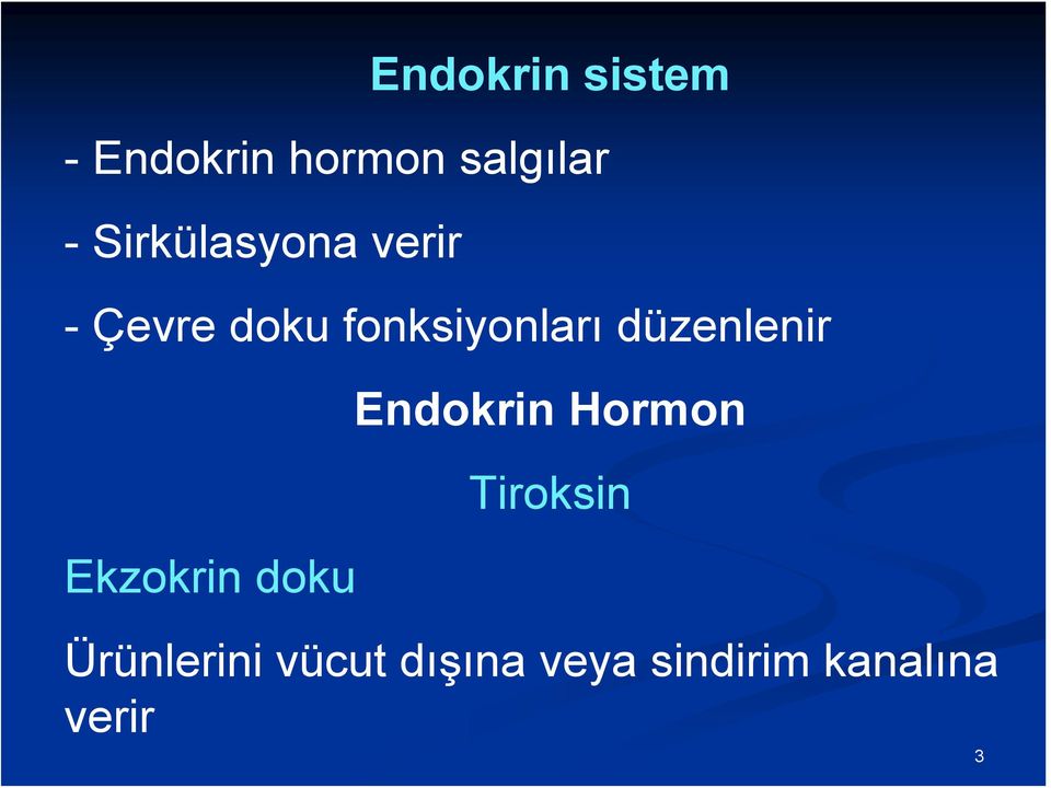 düzenlenir Endokrin Hormon Tiroksin Ekzokrin