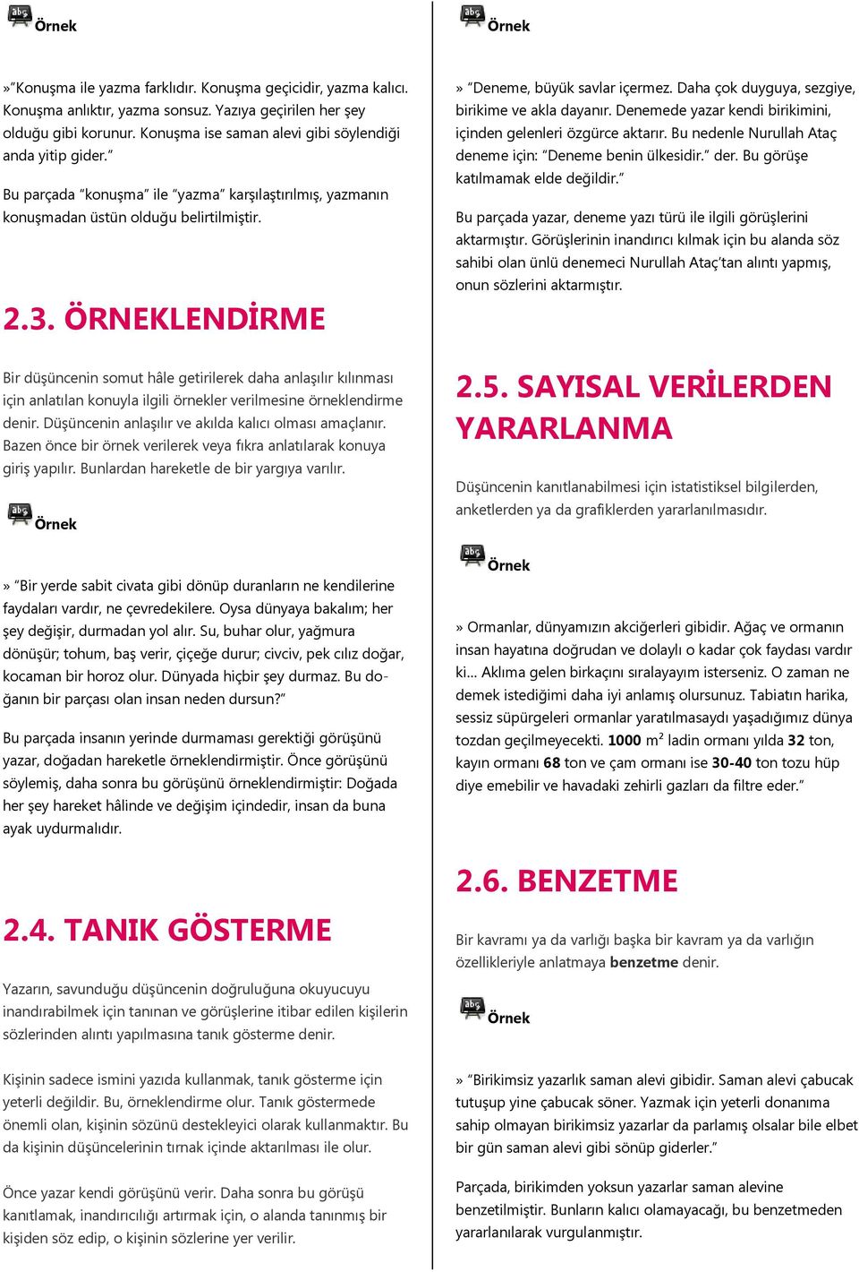 Denemede yazar kendi birikimini, içinden gelenleri özgürce aktarır. Bu nedenle Nurullah Ataç deneme için: Deneme benin ülkesidir. der. Bu görüşe katılmamak elde değildir.