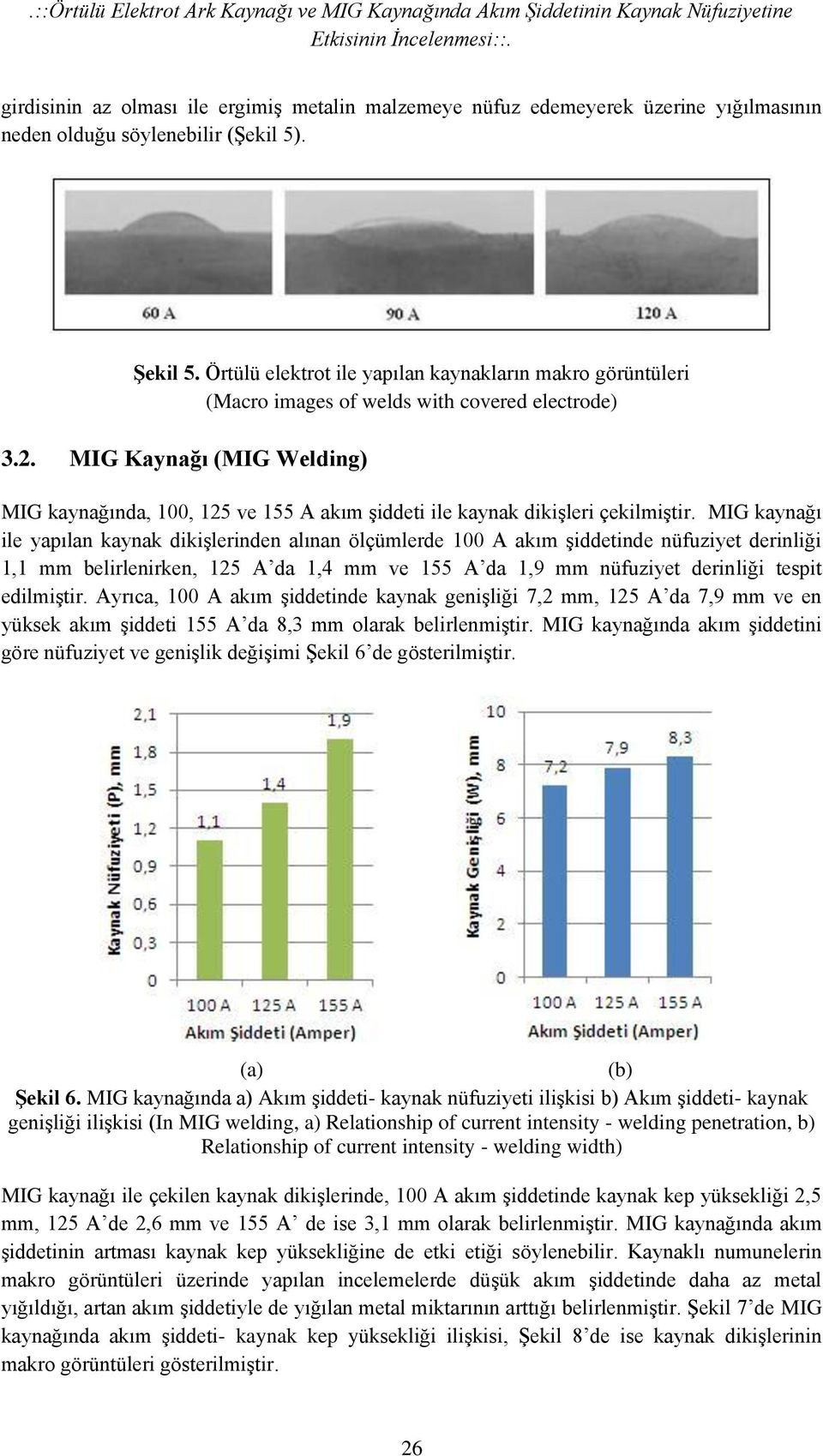 Örtülü elektrot ile yapılan kaynakların makro görüntüleri (Macro images of welds with covered electrode) 3.2.