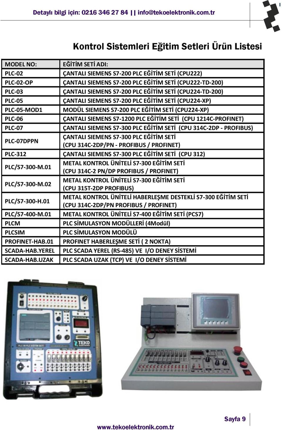 SIEMENS S7-1200 PLC EĞİTİM SETİ (CPU 1214C-PROFINET) PLC-07 ÇANTALI SIEMENS S7-300 PLC EĞİTİM SETİ (CPU 314C-2DP - PROFIBUS) PLC-07DPPN ÇANTALI SIEMENS S7-300 PLC EĞİTİM SETİ (CPU 314C-2DP/PN -