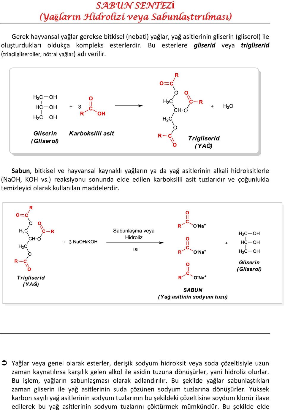 SABUN SENTEZİ (Yağların Hidrolizi veya Sabunlaştırılması) - PDF Free  Download