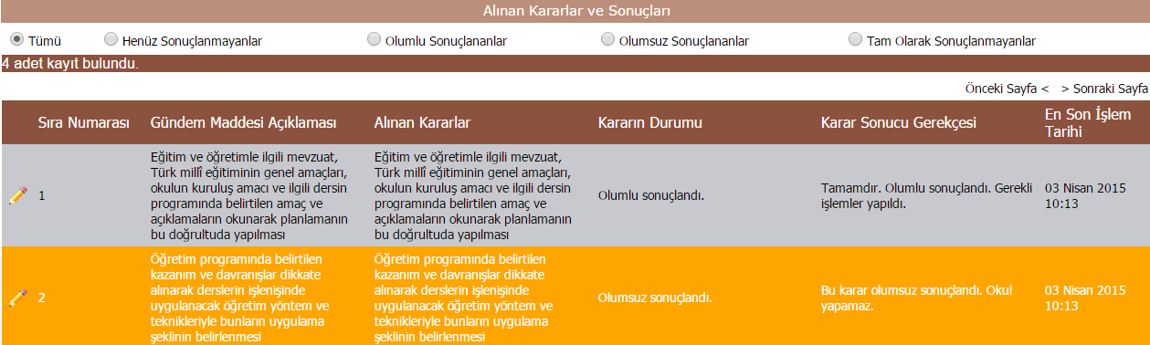 İş Takvimin seçeneğinin hemen altında bulunan İş takvimini ve açıklamaları görmek istiyorum seçeneği tıklandığı takdirde o yıla ait Bakanlık ve il millî Eğitim Müdürlüğü tarafından onaylı iş takvimi