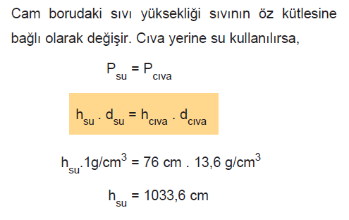 Atmosfer Basıncı Dünya nın etrafını saran gaz tabakasındaki gaz tanecikleri Dünya nın çekimi etkisindedir.