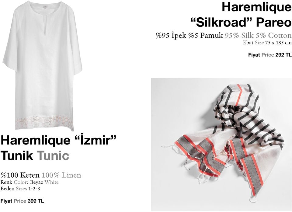 Haremlique İzmir Tunik Tunic %100 Keten 100% Linen