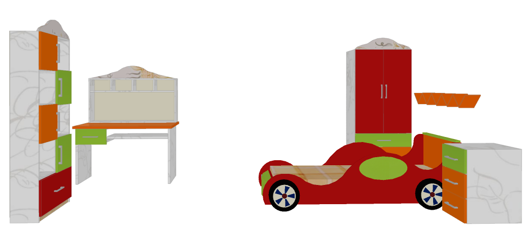 2.7. Montaj Resminin Çizimi Mobilya montajı yapılırken modüllerin büyüklüğüne ve konumana göre yapılır. Çocuk odası mobilyaları montajına arabalı yatakla başlanır.