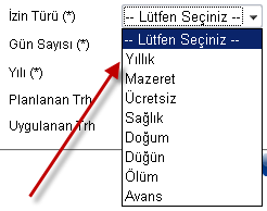 2.2İzin İşlemleri 2.2.1 İzin Sorgulama Personel Sorgulama ekranında sorgulama yapılarak izinleri listelenecek personel seçilmelidir.