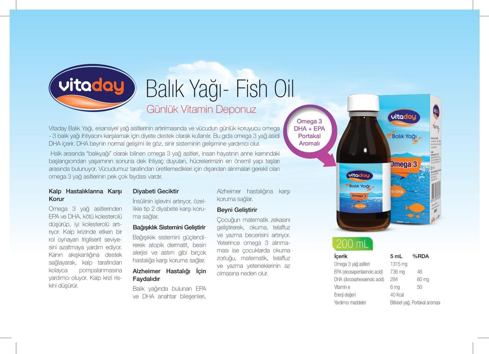 Halk arasında balıkyağı olarak bilinen omega 3 yağ asitleri, insan hayatının anne karnındaki başlangıcından yaşamının sonuna dek ihtiyaç duyulan, hücrelerimizin en önemli yapı taşları arasında