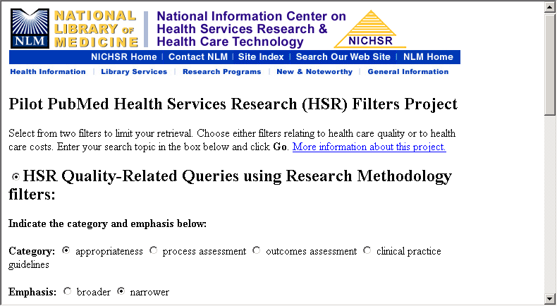 NICHSR: National Information Center on Health