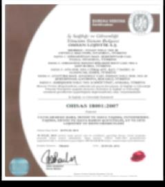 Kalite Belgeleri ISO 9001: Kalite Yönetim Sistem Belgesi ISO 10002: Müşteri Memnuniyeti ve Şikayet Yönetimi Belgesi ISO 14001: Çevre