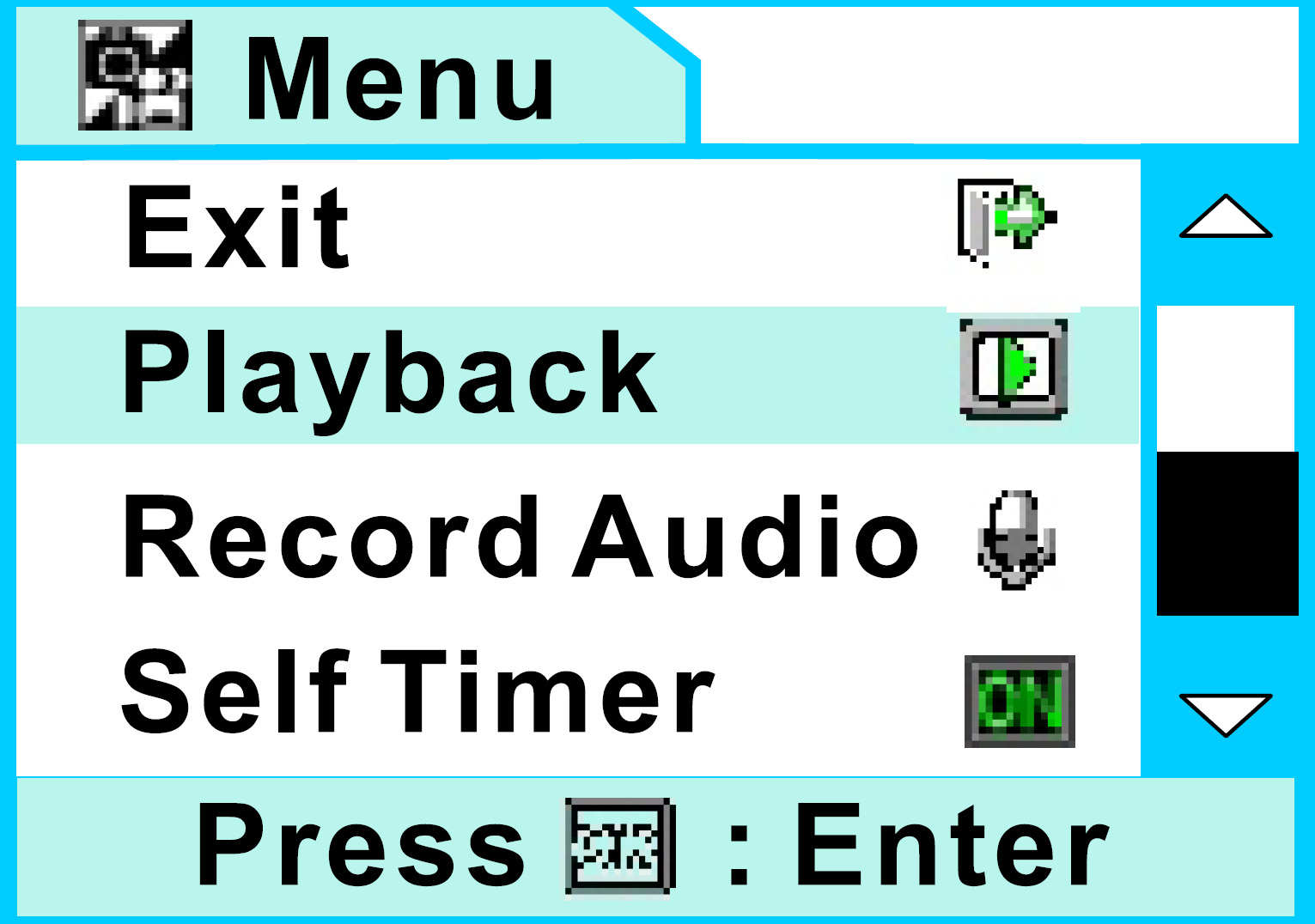 Ses/Video/Resim seçmek için: ya da düğmesini kullanın Resmi tam ekranda görüntülemek için: MENU/OK düğmesine basın Ses/video dosyasını yürütme işlemini başlatmak için: MENU/OK