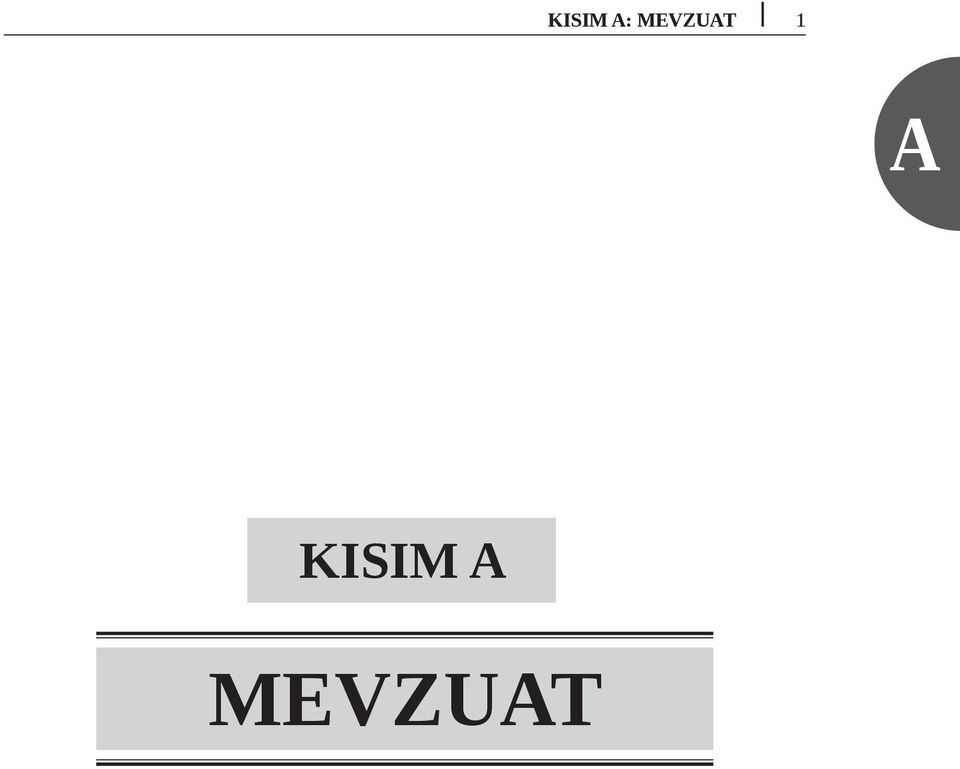 A KISIM A