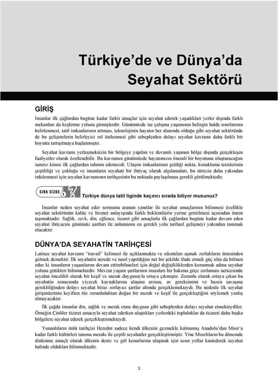 rol üstlenmesi gibi sebeplerden dolayı seyahat kavramı daha farklı bir boyutta tartışılmaya başlanmıştır.