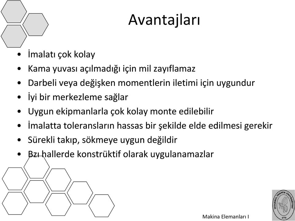 l k kolay monteedilebilir edilebilir İmalatta toleransların hassas bir şekilde elde