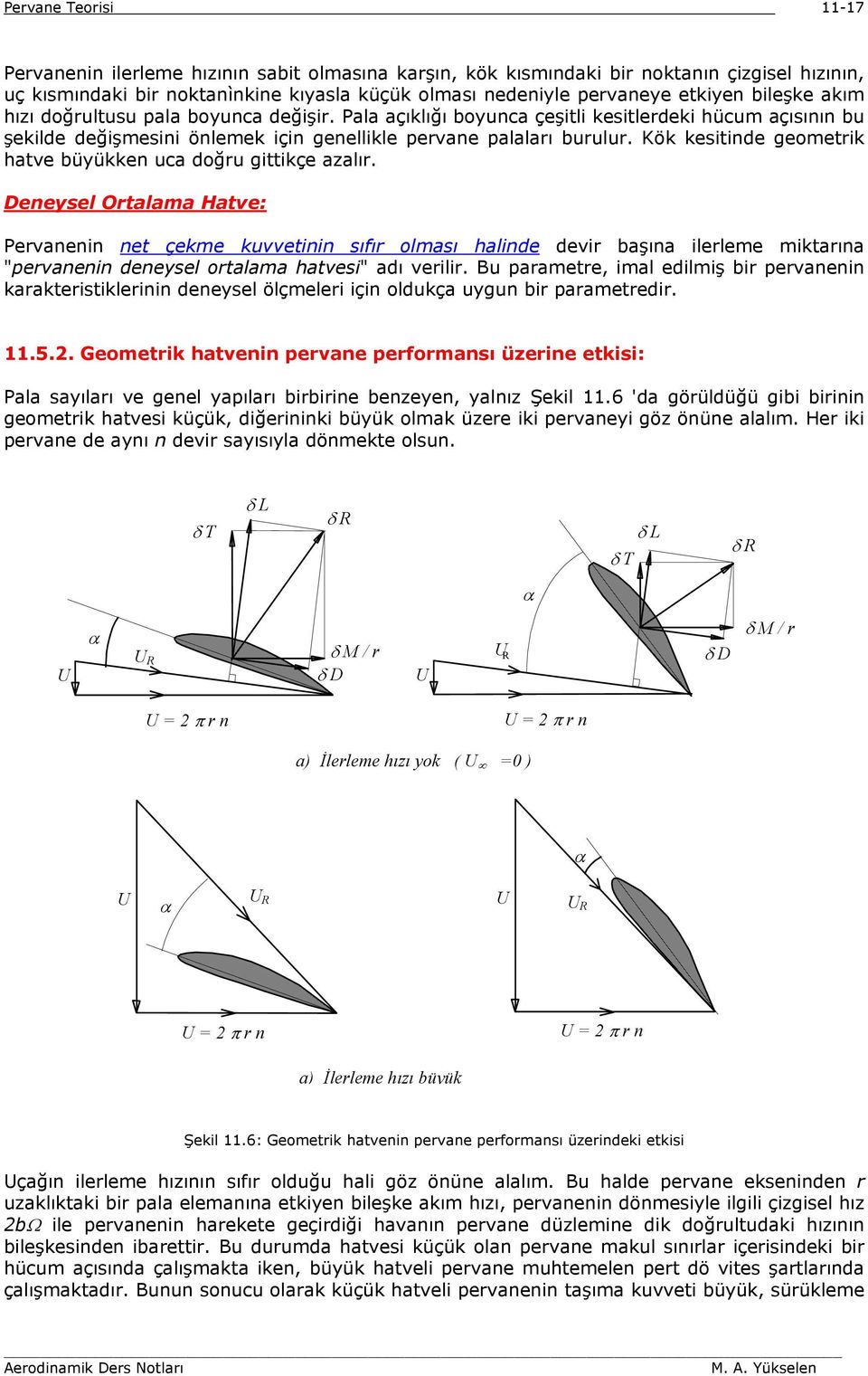 Kök kesitinde geometrik hatve büyükken uca doğru gittikçe azalır.