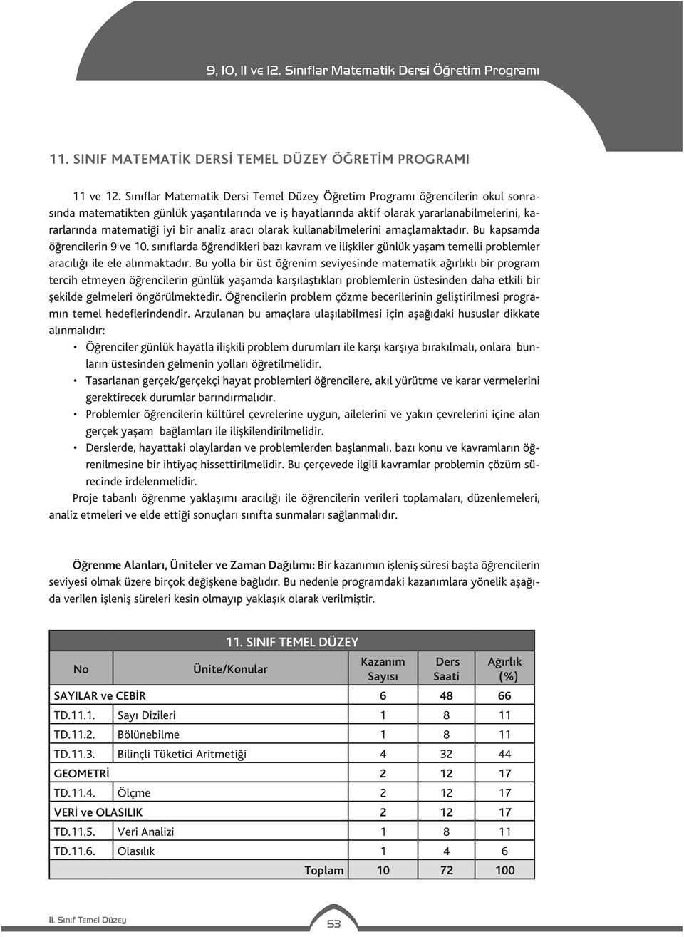 bir analiz aracı olarak kullanabilmelerini amaçlamaktadır. Bu kapsamda öğrencilerin 9 ve 10.