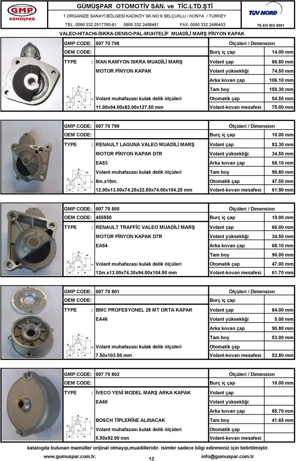 00 mm : RENAULT TRAFFİC VALEO MUADİLİ MARŞ 66.00 mm D7R 34.50 mm EA54 68.10 mm 96.00 mm 47.00 mm 12m.x13.00x74.30x94.00x104.50 mm 61.