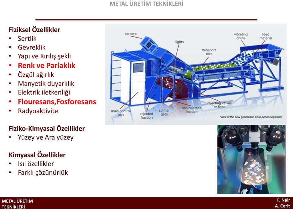 Flouresans,Fosforesans Radyoaktivite Fiziko-Kimyasal Özellikler