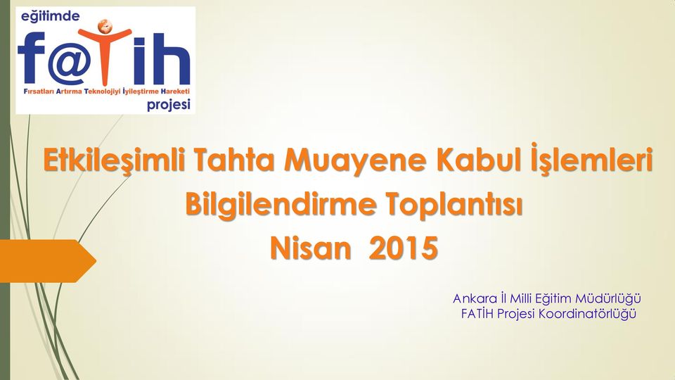 Nisan 2015 Ankara İl Milli Eğitim