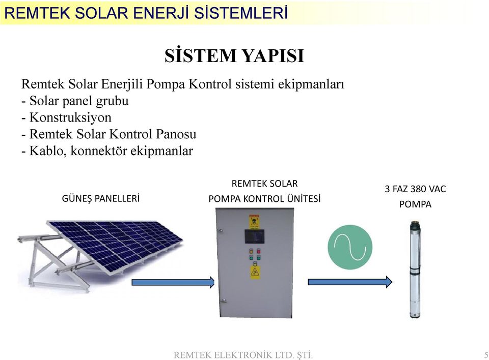 Konstruksiyon - Remtek Solar Kontrol Panosu - Kablo, konnektör