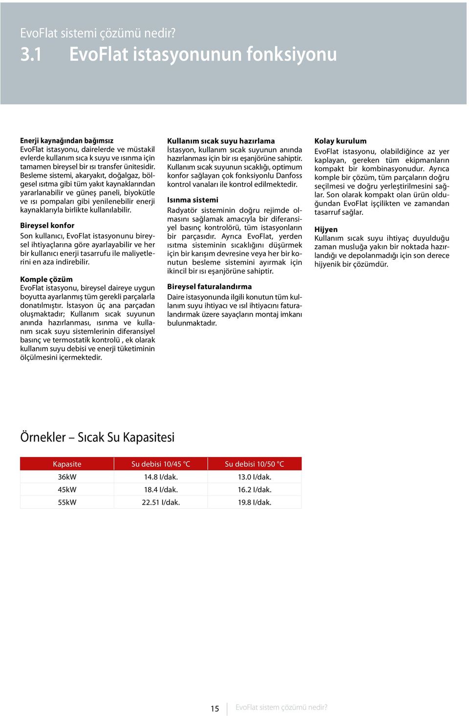 Besleme sistemi, akaryakıt, doğalgaz, bölgesel ısıtma gibi tüm yakıt kaynaklarından yararlanabilir ve güneş paneli, biyokütle ve ısı pompaları gibi yenilenebilir enerji kaynaklarıyla birlikte