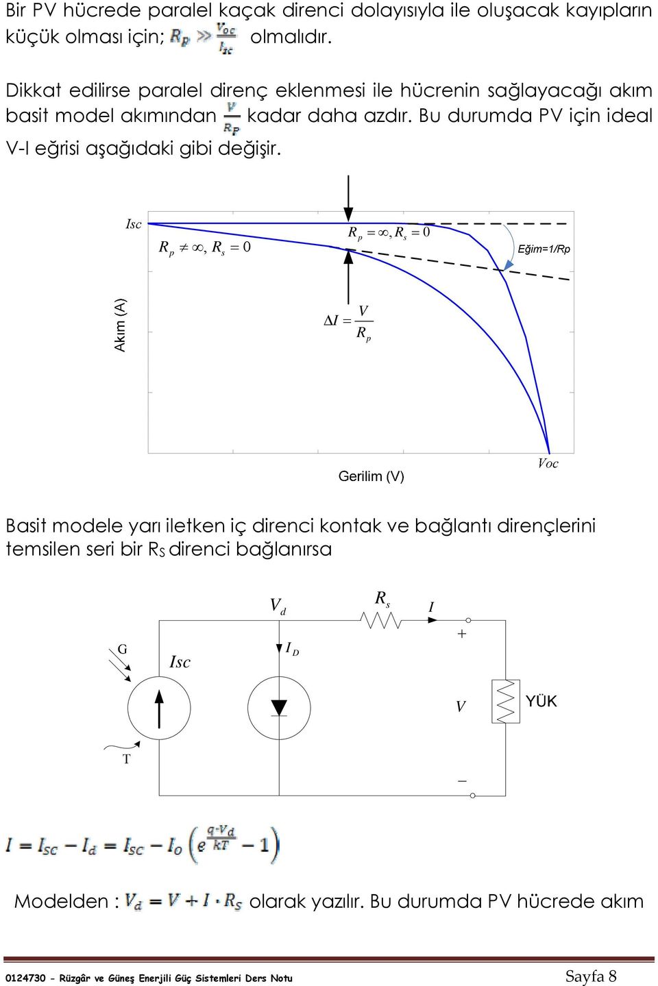 Bu durumda P için ideal - eğrisi aşağıdaki gibi değişir.