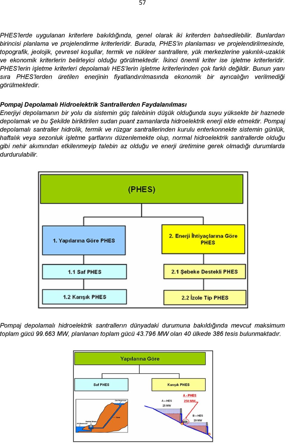 olduğu görülmektedir. İkinci önemli kriter ise işletme kriterleridir. PHES lerin işletme kriterleri depolamalı HES lerin işletme kriterlerinden çok farklı değildir.