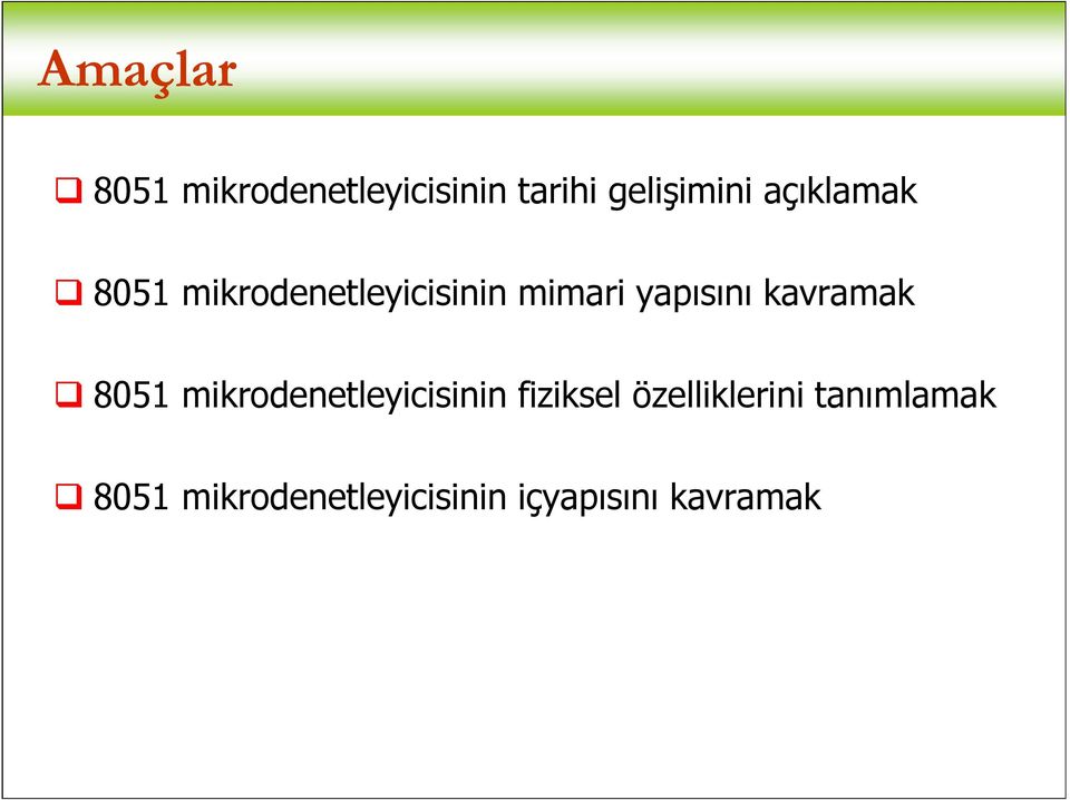 kavramak 8051 mikrodenetleyicisinin fiziksel