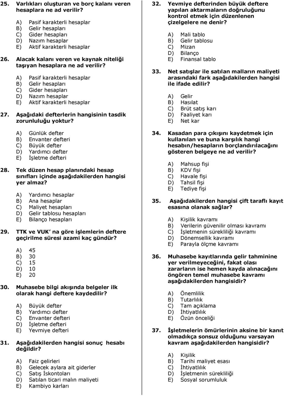 genel muhasebe 100 soruluk test pdf free download