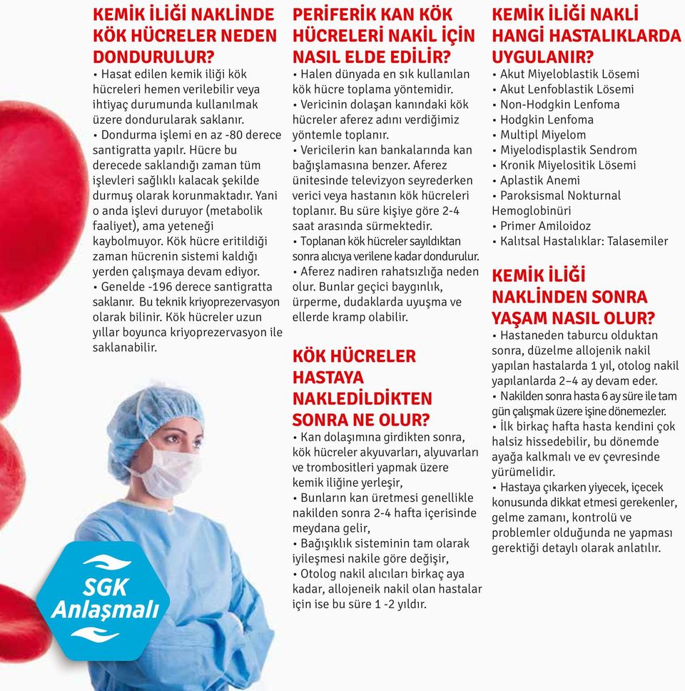 Yani o anda işlevi duruyor (metabolik faaliyet), ama yeteneği kaybolmuyor. Kök hücre eritildiği zaman hücrenin sistemi kaldığı yerden çalışmaya devam ediyor. Genelde -196 derece santigratta saklanır.