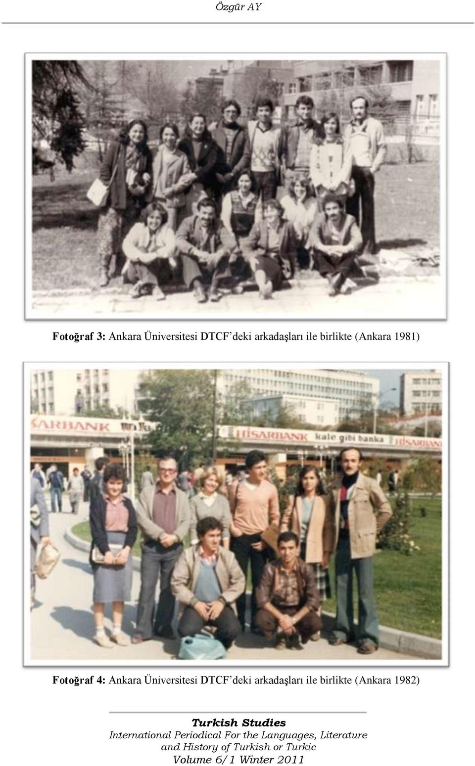 1981) Fotoğraf 4: Ankara Üniversitesi 