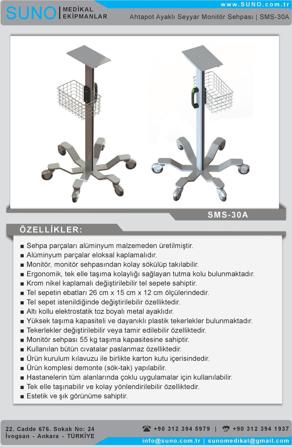 Tekerlekler değiştirilebilir veya tamir edilebilir özelliktedir.