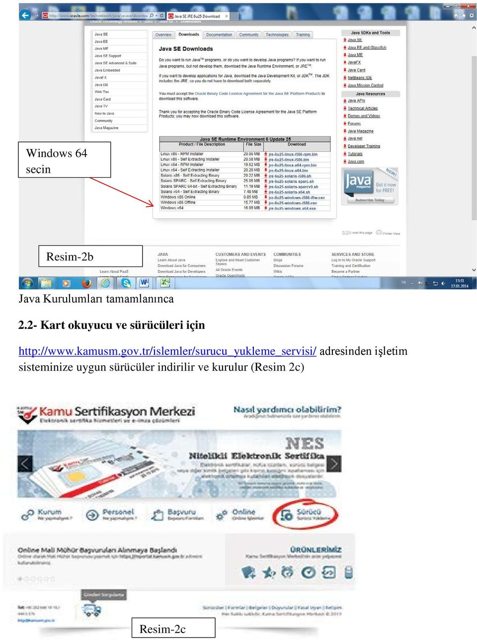 tr/islemler/surucu_yukleme_servisi/ adresinden işletim