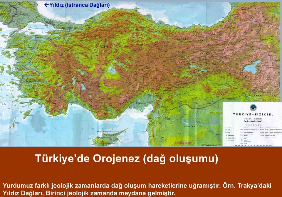 oluşum hareketlerine uğramıştır. Örn.