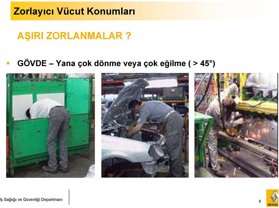 GÖVDE Yana çok dönme veya çok