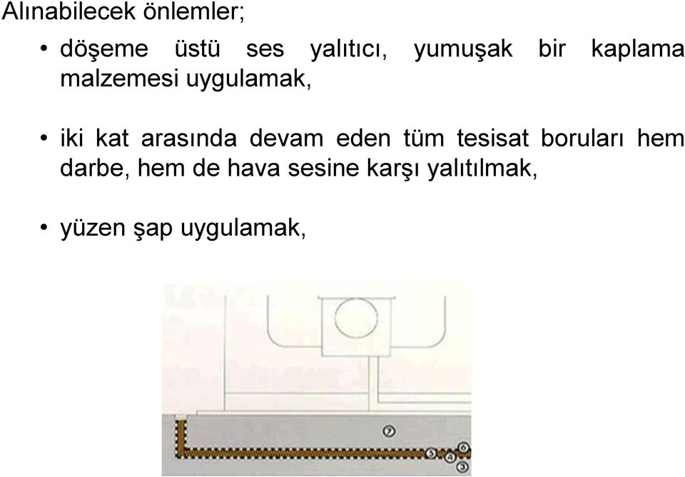 arasında devam eden tüm tesisat boruları hem darbe,