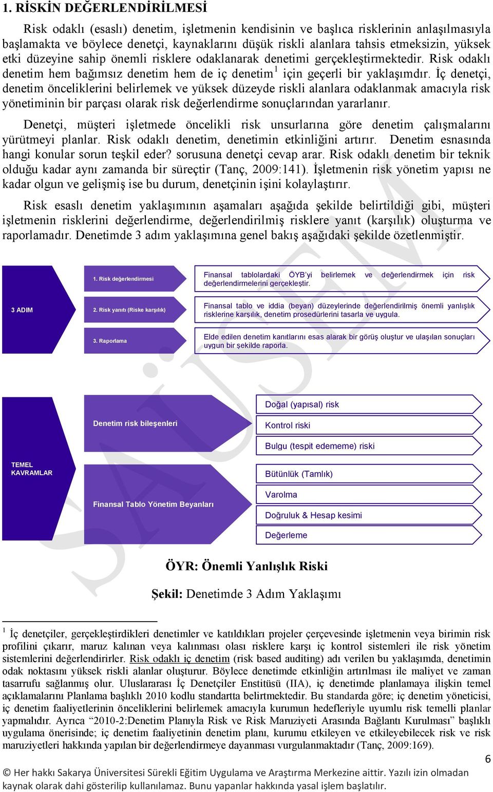 İç denetçi, denetim önceliklerini belirlemek ve yüksek düzeyde riskli alanlara odaklanmak amacıyla risk yönetiminin bir parçası olarak risk değerlendirme sonuçlarından yararlanır.