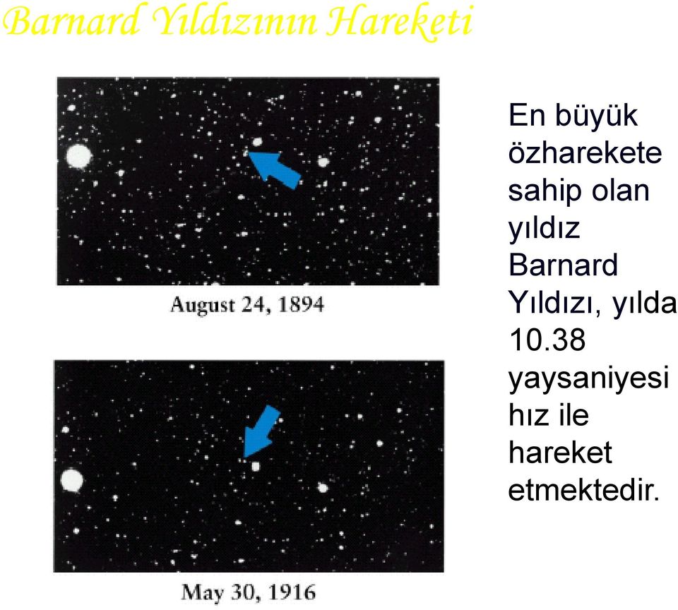 yıldız Barnard Yıldızı, yılda 10.