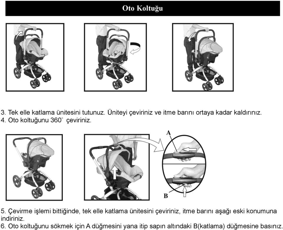 Oto koltuğunu 360 çeviriniz. A 5.